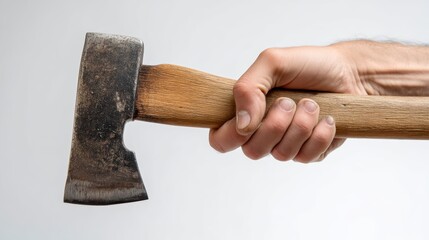 Axe Hand Tool, Wood Handle, Sharp Blade, Power Grip