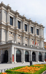 MADRID, SPAIN- MAY 08, 2009: Royal Theatre (Teatro Real) at Plaza de Oriente Square - Madrid, Spain