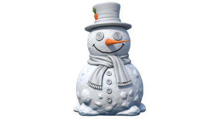 Isolated Cartoon Snowman