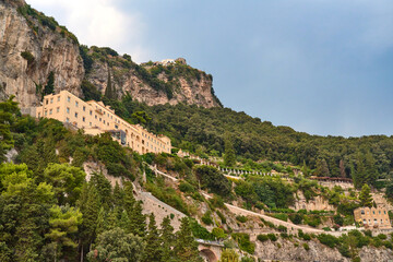 Amalfi Coast Town, Cliffside Italian Architecture, Italy