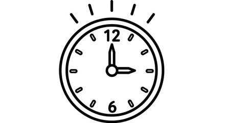 wall clock isolated on white