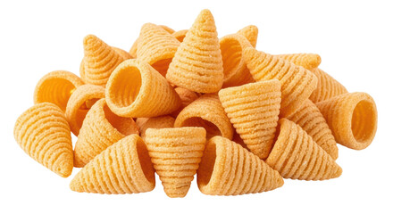Isolated Pile of Crunchy Corn Cone Snacks