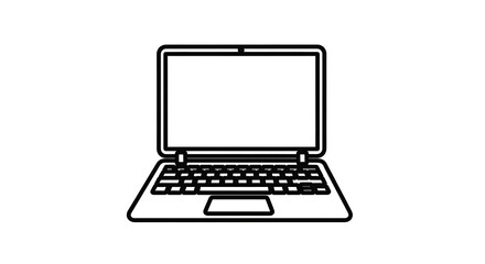 laptop isolated on white background