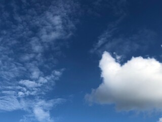 blue sky with clouds . nature background