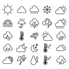 Weather icon temperature cloud sun and rain