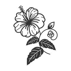 Hibiscus Illustration- High-Quality Floral Vector Graphic
