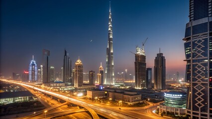 dubai downtown amazing city center skyline