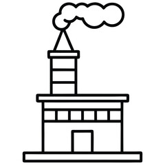 Obraz premium Chimney with Smoke icon vector