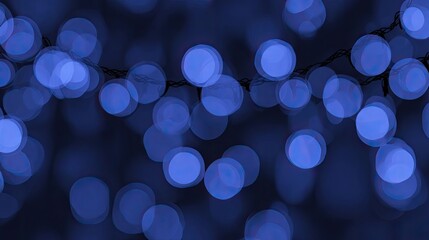 Soft-focus blue lights, bokeh effect