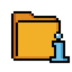 Pixel Art Icon of Information Folder