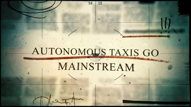 Autonomous Taxis Go Mainstream Newspaper Style Headline Titles