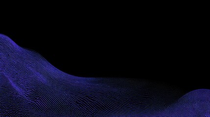 Abstract purple mesh waves on black background