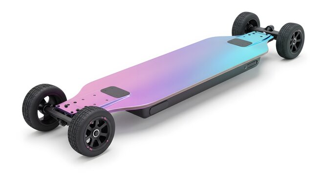 Electric skateboard on a smooth surface, featuring cutting-edge design and technology for recreational mobility. - Powered by Adobe