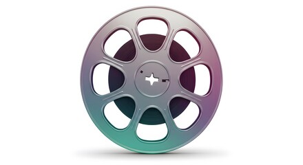 Obraz premium Film reel isolated on surface for visual representation