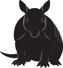Obraz premium Armadillo silhouette illustration for banners and advertisements