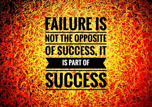 "Inspirational and motivational quote design about failure, growth, and achievement. A powerful reminder that failure is not the end but an essential step toward success and greatness."
