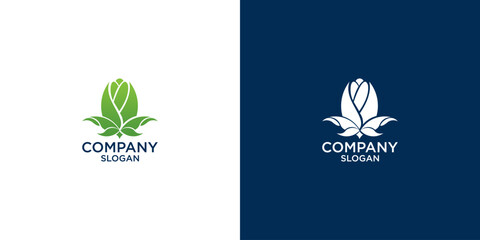 leaf logo design vector	