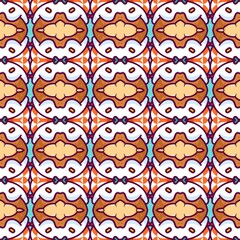 Quirky Doodles Cartoon Cookies geometric seamless pattern