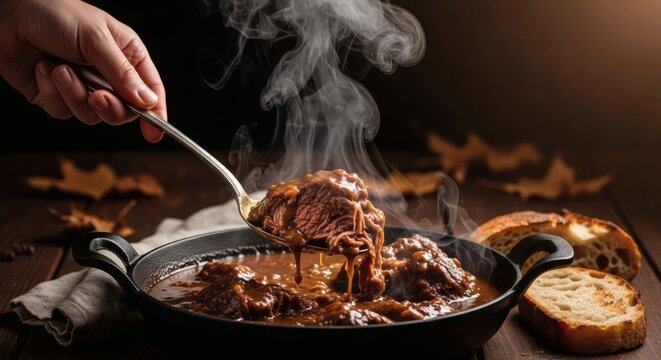 Traditional Carbonade Flamande, a rustic Belgian beef and beer stew