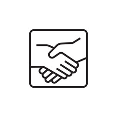 mutual agreement icon isolated on white background