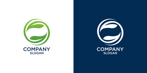 leaf logo design vector	