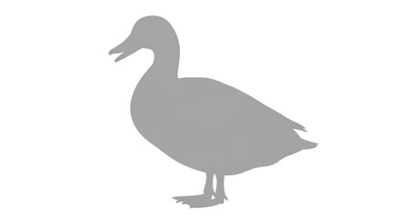 Isolated Duck Silhouette