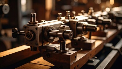 Fototapeta premium Close Up Of Industrial Machine Components