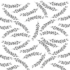 Elegant Leaf Seamless Pattern Minimalist Leaf Print Texture vector