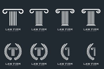 justice Law firm logo design inspiration, collection law firm logo, vector, simple, elegant