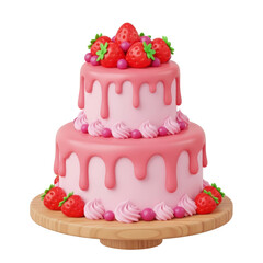A delicious strawberry cream cake is a perfect dessert for any birthday celebration