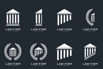 justice Law firm logo design inspiration, collection law firm logo, vector, simple, elegant