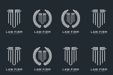 justice Law firm logo design inspiration, collection law firm logo, vector, simple, elegant