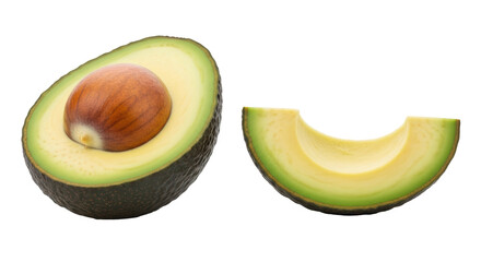 Isolated Avocado Slices