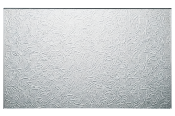 Sheet of textured privacy glass with a floral relief pattern isolated on a transparent background