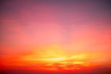 Beautiful , luxury soft gradient orange gold clouds and sunlight on the blue sky perfect for the background, take in evening,Twilight, Large size, high definition landscape photo