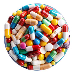 Capsule and Tablet PNG Transparent Medicine Illustration.