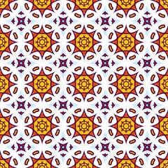 Fiesta Patterns Vibrant Mandala geometric seamless pattern