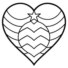 Christmas Heart icon vector