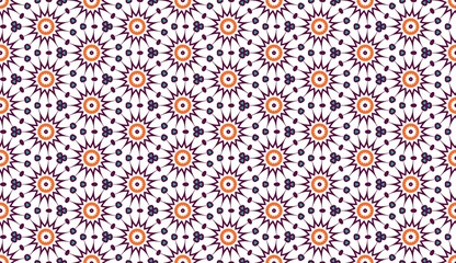 Fiesta Patterns Vibrant Mandala geometric seamless pattern