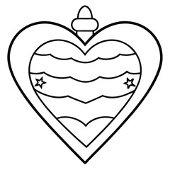 Christmas Heart icon vector