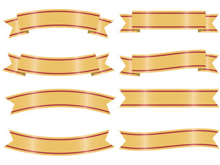 Fototapeta premium いろいろリボンセット黄赤