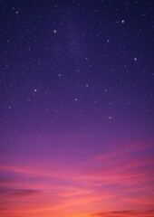 Fototapeta premium Stunning twilight sky with stars