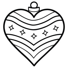 Christmas Heart icon vector