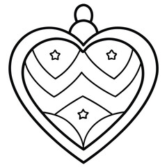 Christmas Heart icon vector