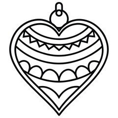 Christmas Heart icon vector