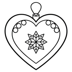 Christmas Heart icon vector