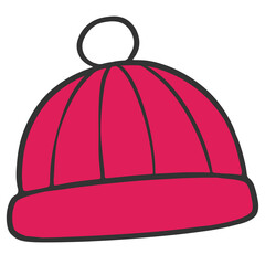 red child beanie illustration