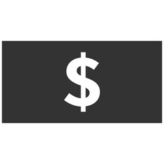 black silhouette simple paper money icon