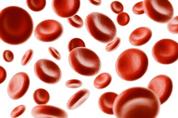 Highly Detailed Rendering of Erythrocytes in Motion Depicting Human Blood Composition and Physiological Role