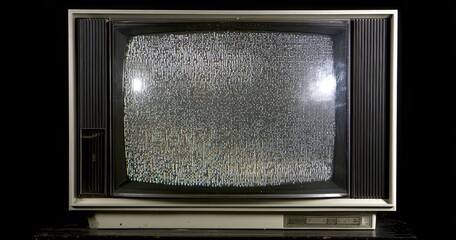 Vintage TV with static screen (2)